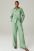 CAMISA LINHO OVER BICOLOR VERDE/BRANCO